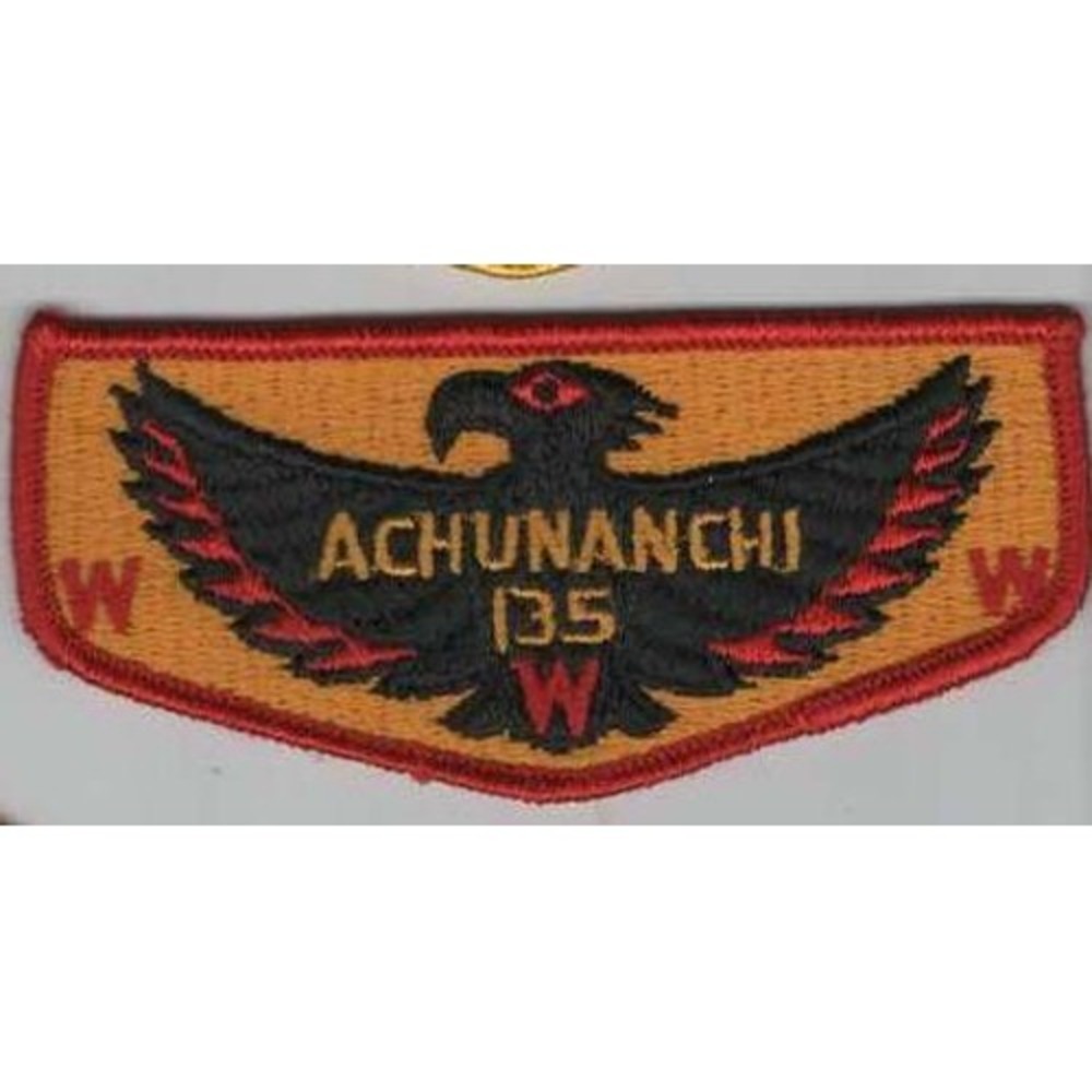 Order of the‎ Arrow ACHUNANCHI 135 WWW Eagle Crest Emblem Patch Sew On Patch